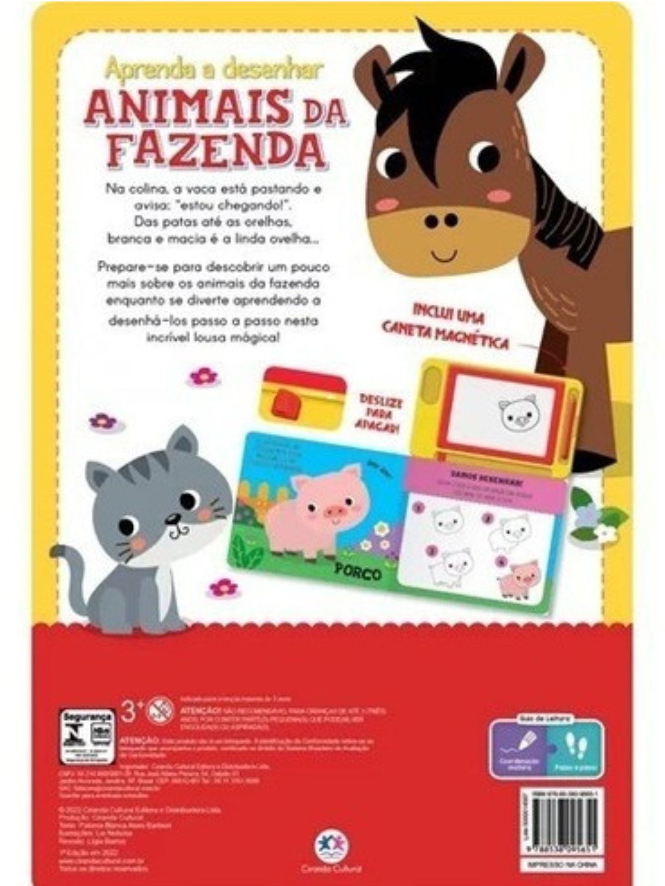 Livro Lousa Magnética Animais Da Fazenda - Ciranda Cultural Livro Lousa Magnética Animais Da Fazenda - Ciranda Cultural